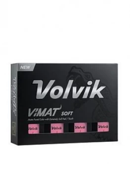 image of Volvik 12 Pack Volvik Vimat Golf Balls Soft Pink