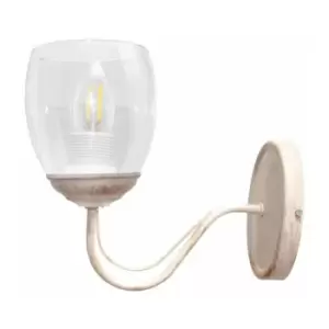 image of Helam Lighting - Helam Allena Wall Lamp White, Gold, Transparent 10cm