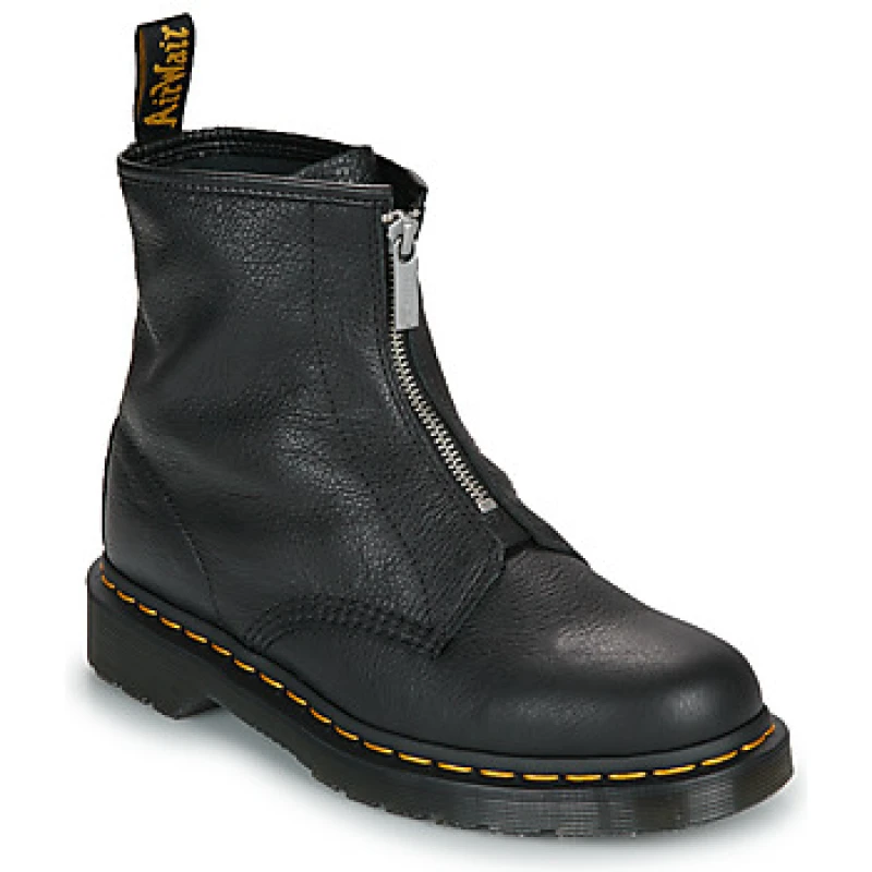 Image of Dr. Martens 1460 Front Zip Black Virginia womens Mid Boots in Black