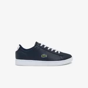 Image of Lacoste Juniors' Carnaby Synthtic Trainers Size 3 UK Junior Navy & White