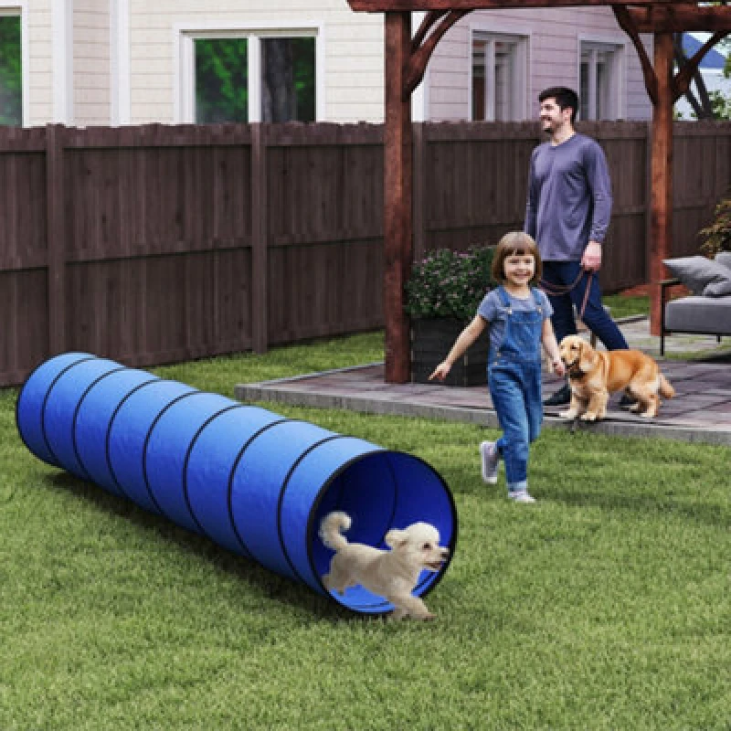 Image of Pawhut Dog Tunnel 300Cm , Foldable Play Tunnel With 4 Ground Pegs And Bag