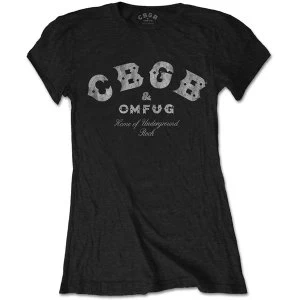 image of CBGB - Classic Logo Womens Large T-Shirt - Black