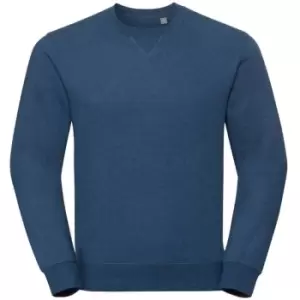 image of Russell Mens Authentic Melange Sweatshirt (S) (Ocean Melange)