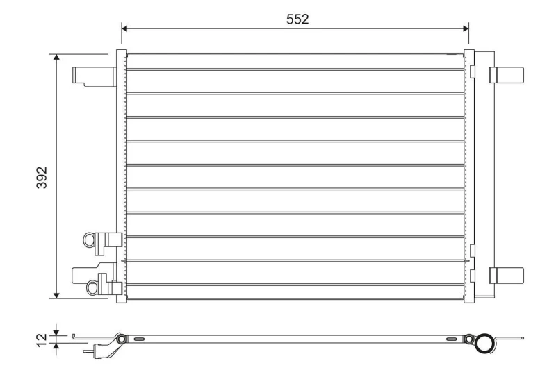 Image of Air conditioning condenser VALEO 822707