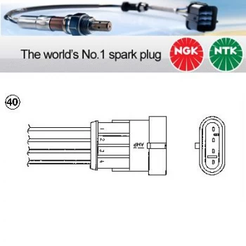Image of 1x NGK NTK Oxygen O2 Lambda Sensor OZA334-A2 OZA334A2 (0234)