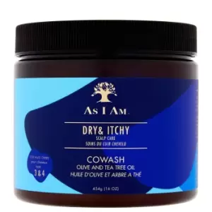 image of As I Am Dry and Itchy Scalp Care Olive and Tea Tree Oil Co-Wash 454g