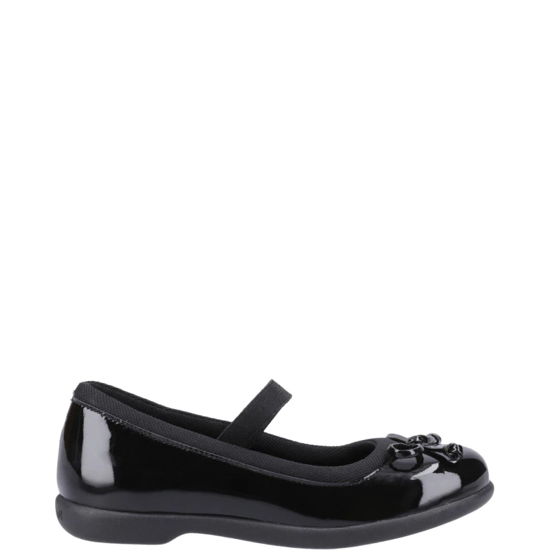Image of Hush Puppies Betty Patent Junior Shoe Black female 12 (30.5)