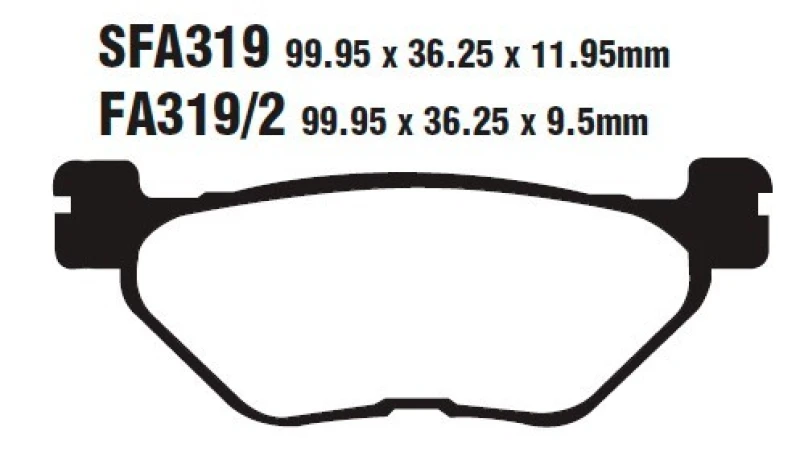 Image of EBC Brakes FA319/2 Brake pad set Brake Pad Set,disc brake (402)
