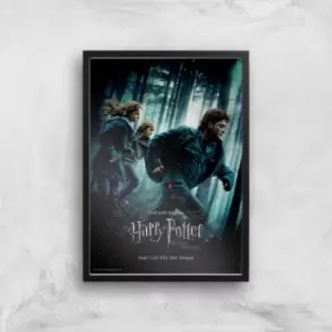 image of Harry Potter and the Deathly Hallows Part 1 Giclee Art Print - A3 - Black Frame