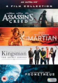 Image of 4K Ultra HD - 4 Film Collection (Assassins Creed, Kingsman, Prometheus, The Martian)