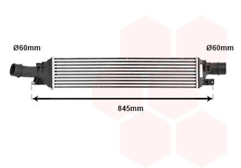 Image of VAN WEZEL Intercooler VAN WEZEL 03004358