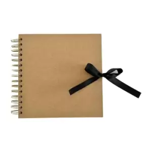 Image of All Purpose Scrapbook with Ribbon Tie 8x8 Inch, Kraft