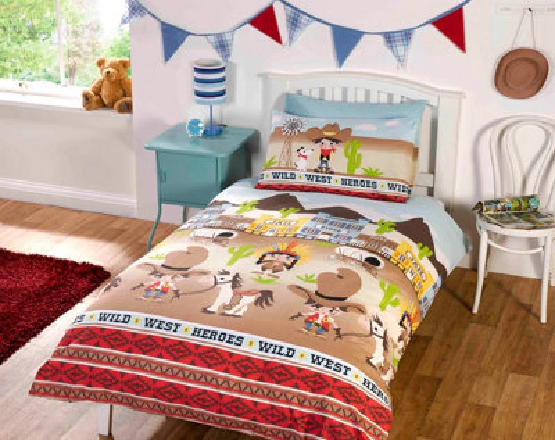 Image of Rapport Home Wild West Polycotton Duvet Cover with Pillowcase Multi