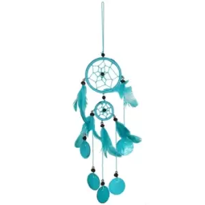 image of Bright Turquoise Dreamcatcher Small