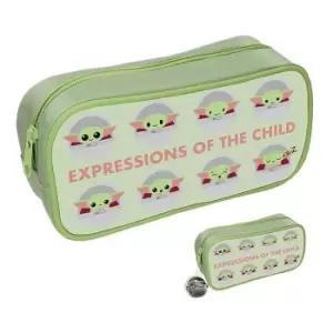 Image of Star Wars: The Mandalorian Expressions Of The Child Rectangle Pencil Case (One Size) (Green)