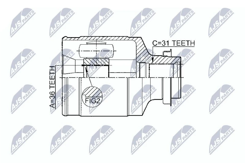 Image of NTY CV joint kit NTY NPW-MZ-046