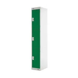 Image of Three Compartment Locker D300mm Green Door MC00016