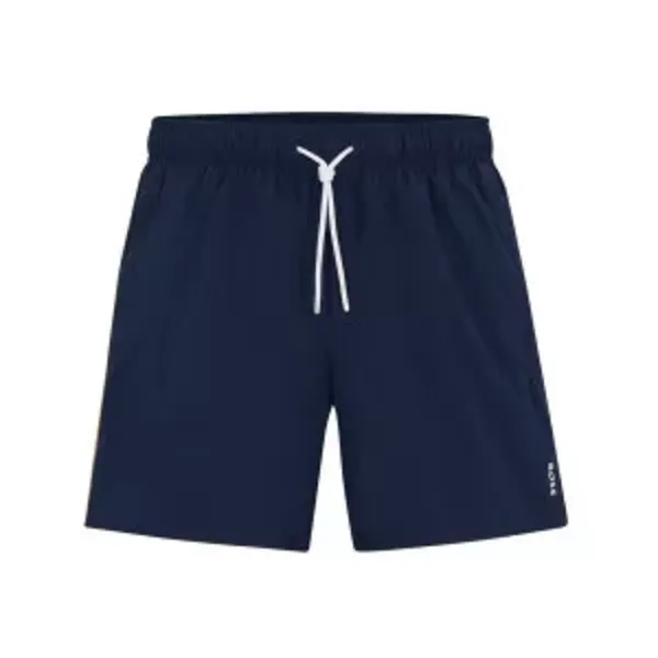 image of BOSS Swimwear Iconic Shell Swimming Trunks - M Blue Swimwear and Beachwear male 50491594-413 M