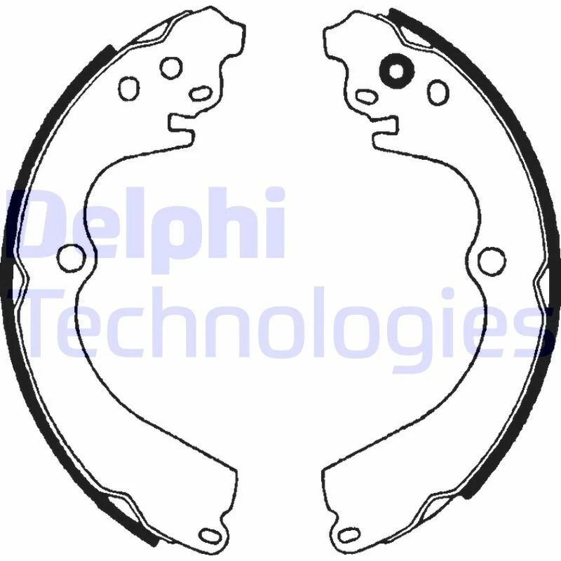 Image of DELPHI Brake Shoe Set DELPHI LS1604