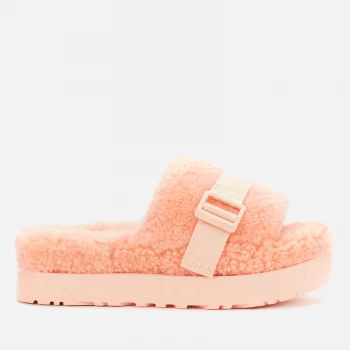 image of UGG Womens Fluffita Sheepskin Slide Sandals - Beverly Pink - UK 4