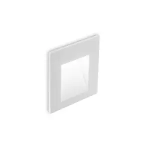 Image of Bit LED Outdoor Square Recessed Wall Light White IP65, 3000K