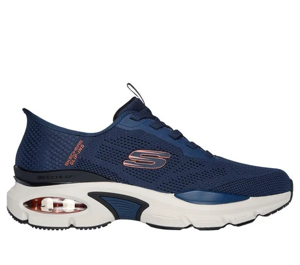 Image of Skechers Mens Skech-Air Ventura Vanderway Trainers UK Size 12 (EU 47.5) Navy Orange SKE2354-NVOR-12