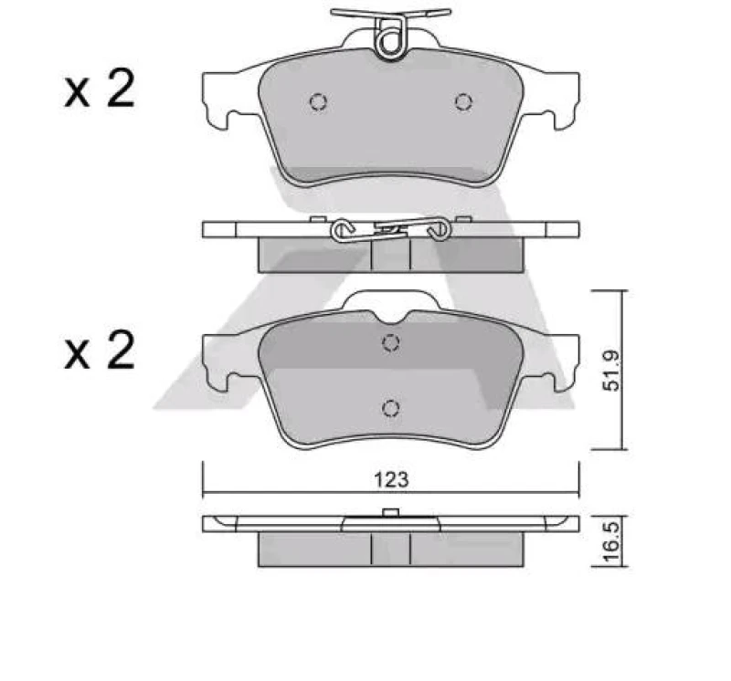 Image of AISIN Brake pad set AISIN BPCI-2002
