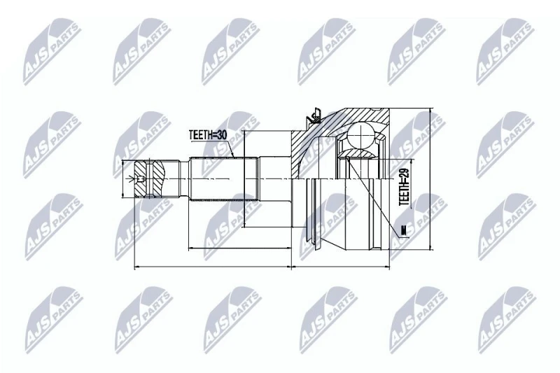 Image of NTY CV joint kit NTY NPZ-TY-076