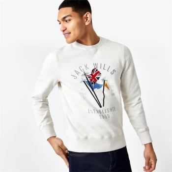 Image of Jack Wills Ellesborough Graphic Sweatshirt - Ecru