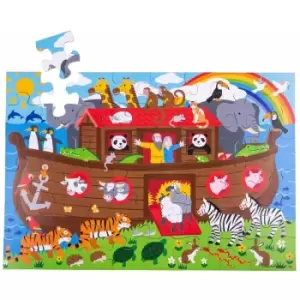 image of Bigjigs Wooden Noah's Ark Floor Jigsaw Puzzle (48 Piece)