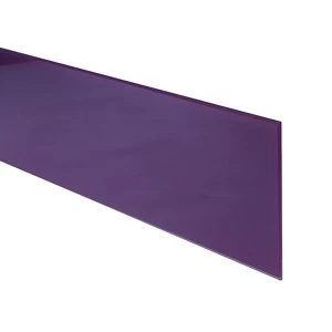 image of 6mm Splashwall Violet Bevelled Glass Upstand (L)0.6m