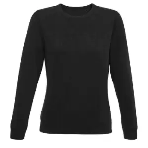 image of SOLS Womens/Ladies Sully Sweatshirt (M) (Black)