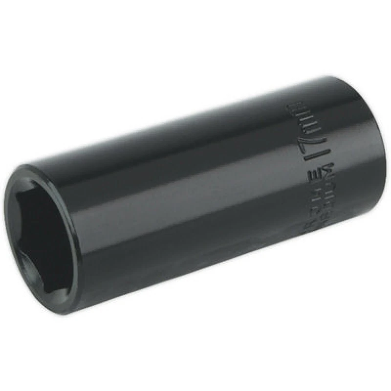 Image of Loops 17mm Forged Deep Impact Socket - 3/8 Inch Sq Drive Chrome Vanadium Wrench Socket Multi