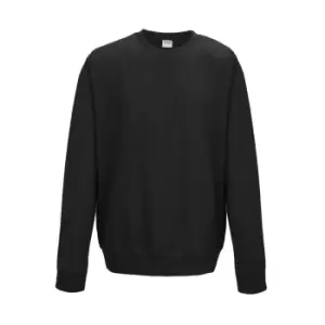 Image of AWDis Just Hoods AWDis Unisex Crew Neck Plain Sweatshirt (280 GSM) (5XL) (Jet Black)