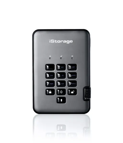 Image of iStorage iStorage diskAshur PRO2 256-bit 500GB USB 3.1 secure encrypted hard drive IS-DAP2-256-500-C-X IS-DAP2-256-500-C-X
