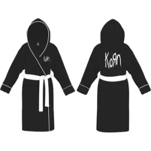 image of Korn - Logo Unisex Large - X Large Bathrobe - Black