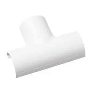 image of D-line - 20x10mm White Micro+ Trunking Clip-Over Equal Tee - White