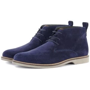 Image of Barbour Mens Consett Chukka Boots Ink Blue 10