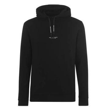 Image of Armani Exchange Centre Logo Hoodie Black Size M Men