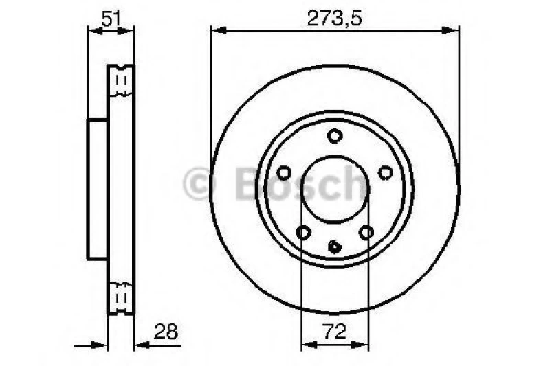 Image of Brake disc Bosch 0 986 479 016