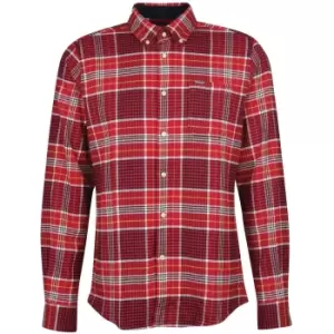 Image of Barbour Mens Jackson Tailored Fit Shirt Red Large