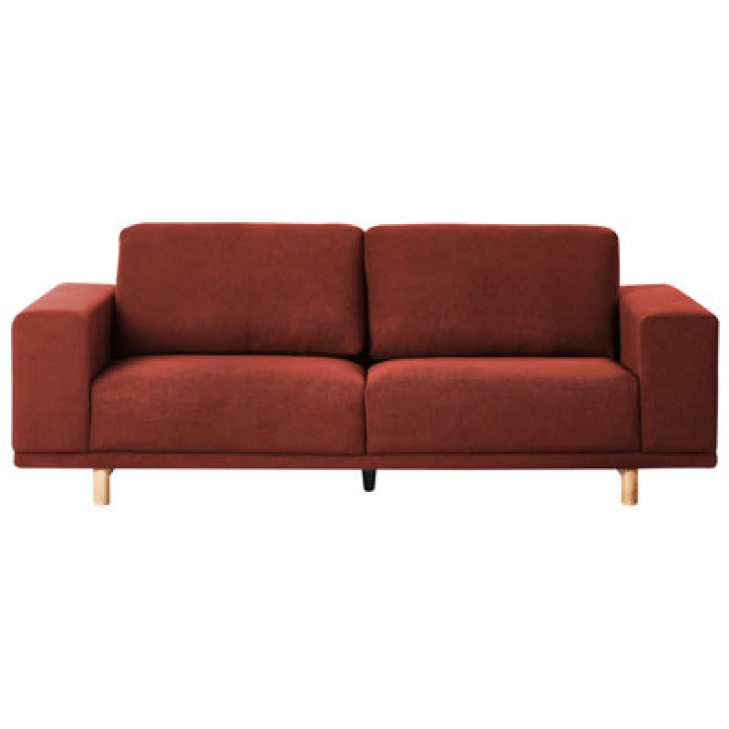 Image of Beliani Sofa 3 Seater Nivala Fabric Red