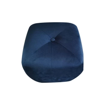 Image of Stanford Home Home Round Velvet Stool - Navy