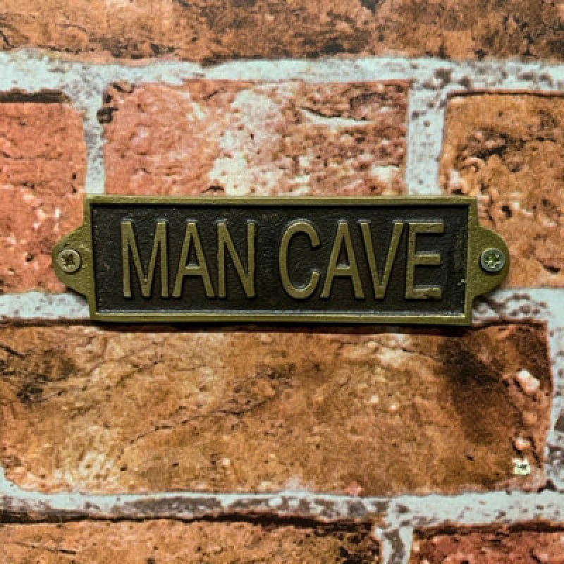 Image of MSL MAN CAVE METAL SIGN Home Decor