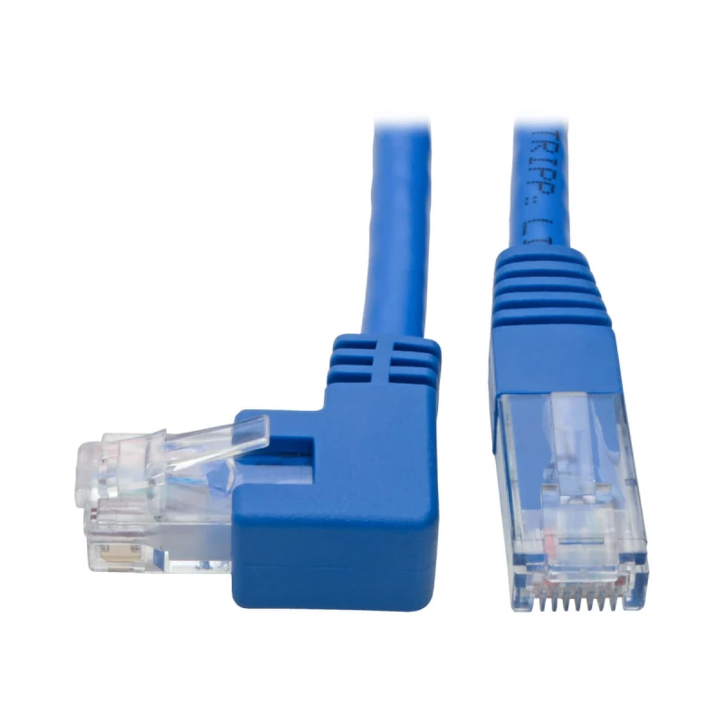 Image of Tripp Lite Left-Angle Cat6 Gigabit Molded UTP Ethernet Patch Cable (RJ
