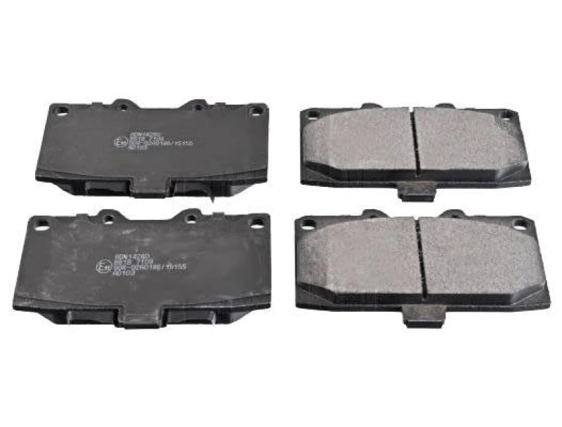 Image of Blue PRINT ADN14280 Brake pad set Front Axle, with acoustic wear warning, with anti-squeak plate Brake Pad Set,disc brake (402)