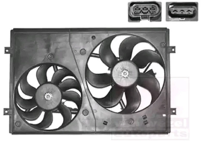 Image of VAN WEZEL 5827748 Cooling Fan with radiator fan shroud, with electric motor Fan,radiator (508)