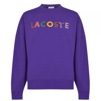 Lacoste Multi Word CN Sweatshirt - Lavande S5Z