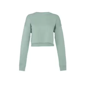 image of Bella + Canvas Ladies Cropped Sweatshirt (L) (Dusty Blue)