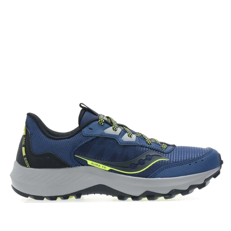 Image of Saucony Aura Trainers - Blue Blue 6